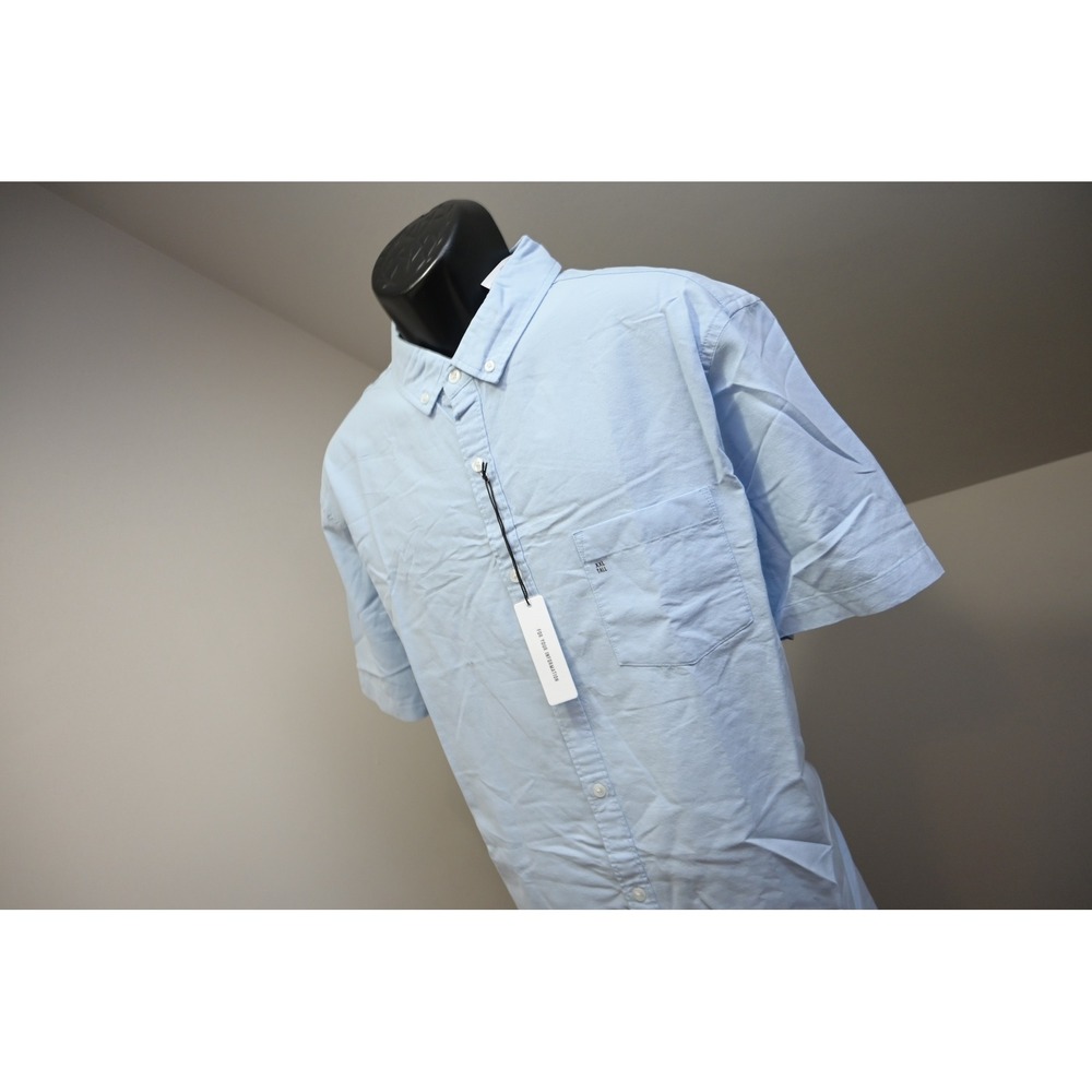 Express Button Down Shirt Mens XXL Tall Blue Short Sleeve Oxford New With Tags